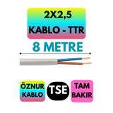 Avarson Öznur 2x2,5 TTR Kablo, 8 Metre, Beyaz