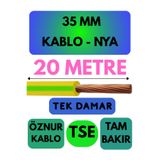 Avarson Öznur 35 MM NYA Enerji Kablosu, 20 Metre, Sarı-Yeşil