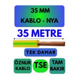 Avarson Öznur 35 MM NYA Enerji Kablosu, 35 Metre, Sarı-Yeşil