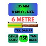 Avarson Öznur 35 MM NYA Enerji Kablosu, 6 Metre, Sarı-Yeşil