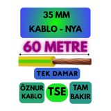 Avarson Öznur 35 MM NYA Enerji Kablosu, 60 Metre, Sarı-Yeşil