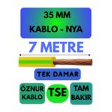 Avarson Öznur 35 MM NYA Enerji Kablosu, 7 Metre, Sarı-Yeşil