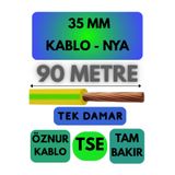 Avarson Öznur 35 MM NYA Enerji Kablosu, 90 Metre, Sarı-Yeşil