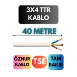 Avarson Öznur 3x4 TTR Kablo, 40 Metre, Beyaz