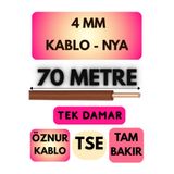 Avarson Öznur 4 MM NYA Enerji Kablosu, 70 Metre, Kahverengi