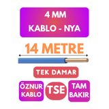 Avarson Öznur 4 MM NYA Kablo, 14 Metre, Mavi