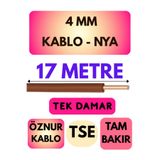 Avarson Öznur 4 MM NYA Kablo, 17 Metre, Kahverengi