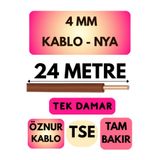 Avarson Öznur 4 MM NYA Kablo, 24 Metre, Kahverengi