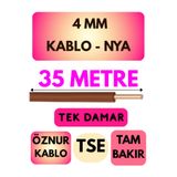 Avarson Öznur 4 MM NYA Kablo, 35 Metre, Kahverengi