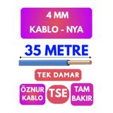 Avarson Öznur 4 MM NYA Kablo, 35 Metre, Mavi