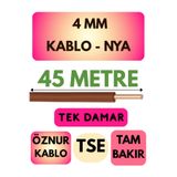 Avarson Öznur 4 MM NYA Kablo, 45 Metre, Kahverengi