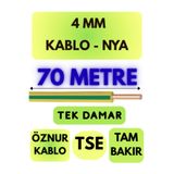 Avarson Öznur 4 MM NYA Kablo, 70 Metre, Sarı-Yeşil
