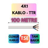 Avarson Öznur 4x1 TTR Kablo, 100 Metre, Beyaz