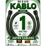 Avarson Reçber Rg 6 U/6 Phy-Hf Trishield Koaksiyel Uydu Kablosu 307093 - 1 METRE