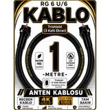 Avarson Reçber Rg 6 U/6 Phy-Hf Trishield Koaksiyel Uydu Kablosu 307093 - 1 METRE