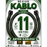 Avarson Reçber Rg 6 U/6 Phy-Hf Trishield Koaksiyel Uydu Kablosu 307093 - 11 METRE