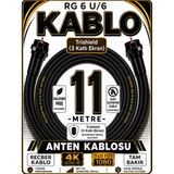 Avarson Reçber Rg 6 U/6 Phy-Hf Trishield Koaksiyel Uydu Kablosu 307093 - 11 METRE