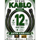 Avarson Reçber Rg 6 U/6 Phy-Hf Trishield Koaksiyel Uydu Kablosu 307093 - 12 METRE