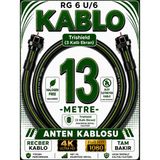 Avarson Reçber Rg 6 U/6 Phy-Hf Trishield Koaksiyel Uydu Kablosu 307093 - 13 METRE