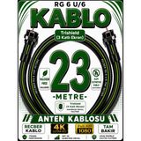 Avarson Reçber Rg 6 U/6 Phy-Hf Trishield Koaksiyel Uydu Kablosu 307093 - 23 METRE