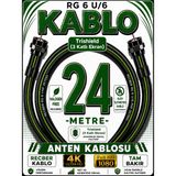 Avarson Reçber Rg 6 U/6 Phy-Hf Trishield Koaksiyel Uydu Kablosu 307093 - 24 METRE