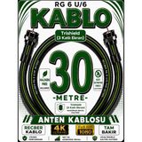 Avarson Reçber Rg 6 U/6 Phy-Hf Trishield Koaksiyel Uydu Kablosu 307093 - 30 METRE