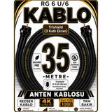 Avarson Reçber Rg 6 U/6 Phy-Hf Trishield Koaksiyel Uydu Kablosu 307093 - 35 METRE