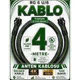 Avarson Reçber Rg 6 U/6 Phy-Hf Trishield Koaksiyel Uydu Kablosu 307093 - 4 METRE