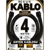 Avarson Reçber Rg 6 U/6 Phy-Hf Trishield Koaksiyel Uydu Kablosu 307093 - 4 METRE