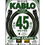 Avarson Reçber Rg 6 U/6 Phy-Hf Trishield Koaksiyel Uydu Kablosu 307093 - 45 METRE