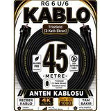 Avarson Reçber Rg 6 U/6 Phy-Hf Trishield Koaksiyel Uydu Kablosu 307093 - 45 METRE