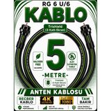 Avarson Reçber Rg 6 U/6 Phy-Hf Trishield Koaksiyel Uydu Kablosu 307093 - 5 METRE