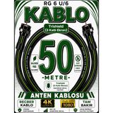 Avarson Reçber Rg 6 U/6 Phy-Hf Trishield Koaksiyel Uydu Kablosu 307093 - 50 METRE