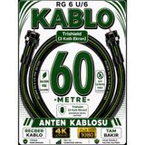 Avarson Reçber Rg 6 U/6 Phy-Hf Trishield Koaksiyel Uydu Kablosu 307093 - 60 METRE
