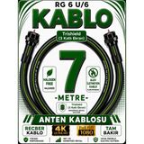 Avarson Reçber Rg 6 U/6 Phy-Hf Trishield Koaksiyel Uydu Kablosu 307093 - 7 METRE