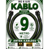 Avarson Reçber Rg 6 U/6 Phy-Hf Trishield Koaksiyel Uydu Kablosu 307093 - 9 METRE