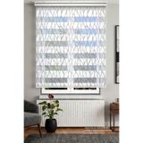 Avart Digital Modern ve Şık Soyut Yaprak Desenli Zebra Stor Perde (Gri) - Dijital Baskılı Zebra Stor Perde