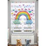 Avart Digital Renkli Gökkuşağı Baskılı Çocuk Odası Perdesi - Rainbow - Dijital Baskılı Zebra Stor Perde