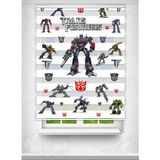 Avart Digital Transformers Robot Baskılı Çocuk Odası Perdesi - Dijital Baskılı Zebra Stor Perde - Renkli - 120 x 280 cm