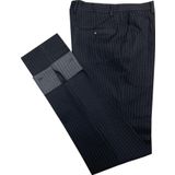 Avasar Erkek Lacivert Çizgili Regular Fit Kumaş Pantolon-7227