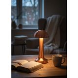 Avatto Rose Gold Dokunmatik Mantar Masa Lambası Şarjlı LED Gece Lambası Retro Dekoratif Başucu Lambası