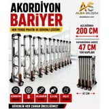 Avax Akordiyon Bariyer – 2 Metre Açılabilir, Katlanabilir Alüminyum Güvenlik Bariyeri