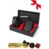 AVCA Erkek Cüzdan Kemer Kartlık Kutulu Babarlar Günü Hediye Seti Damat Bohçası Premium Lüx Erkek Hediye 3'lü Set