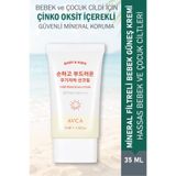 AVCA Mineral Filtreli Bebek Güneş Kremi SPF 50+ Çinko Oksit Hassas Cilt - Baby & Kids Mild Mineral Sun Cream SPF50+ PA++++ 35 ml