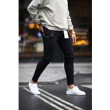 Avcı Erkek Slimfit Likralı Esnek Siyah Kot Pantalon Class-01