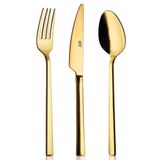 Avcı Klas Titanyum Mat Gold 18 Parça 18/10 Paslanmaz Çelik Çatal Kaşık Bıçak Takımı