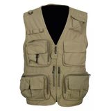 Avcı Model İçi Fileli Krem Renk Outdoor Yazlık Yelek