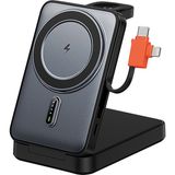 Avcı Teknoloji Market 10000 Mah Magsafe Manyetik Kablosuz Şarjlı Powerbank Stand 22.5W Hızlı Şarj Taşınabilir - Siyah