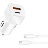 Avcı Teknoloji Market Araç Içi Hızlı Şarj Çakmaklık Adaptörü 3.0 USB Type-C Araç Şarj Cihazı Type-C Kablolu - Siyah