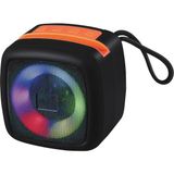 Avcı Teknoloji Market LED Işıklı Taşınabilir Bluetooth Hoparlör Askılı Mini Kablosuz Speaker 1200 Mah - Siyah